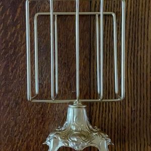 Vintage Gold Brass Napkin Holder Letter Holder